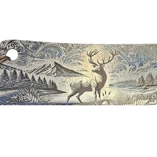 Laser-engraved stainless cleaver — Spirit of the Outdoors — Aroha Artisan NZ