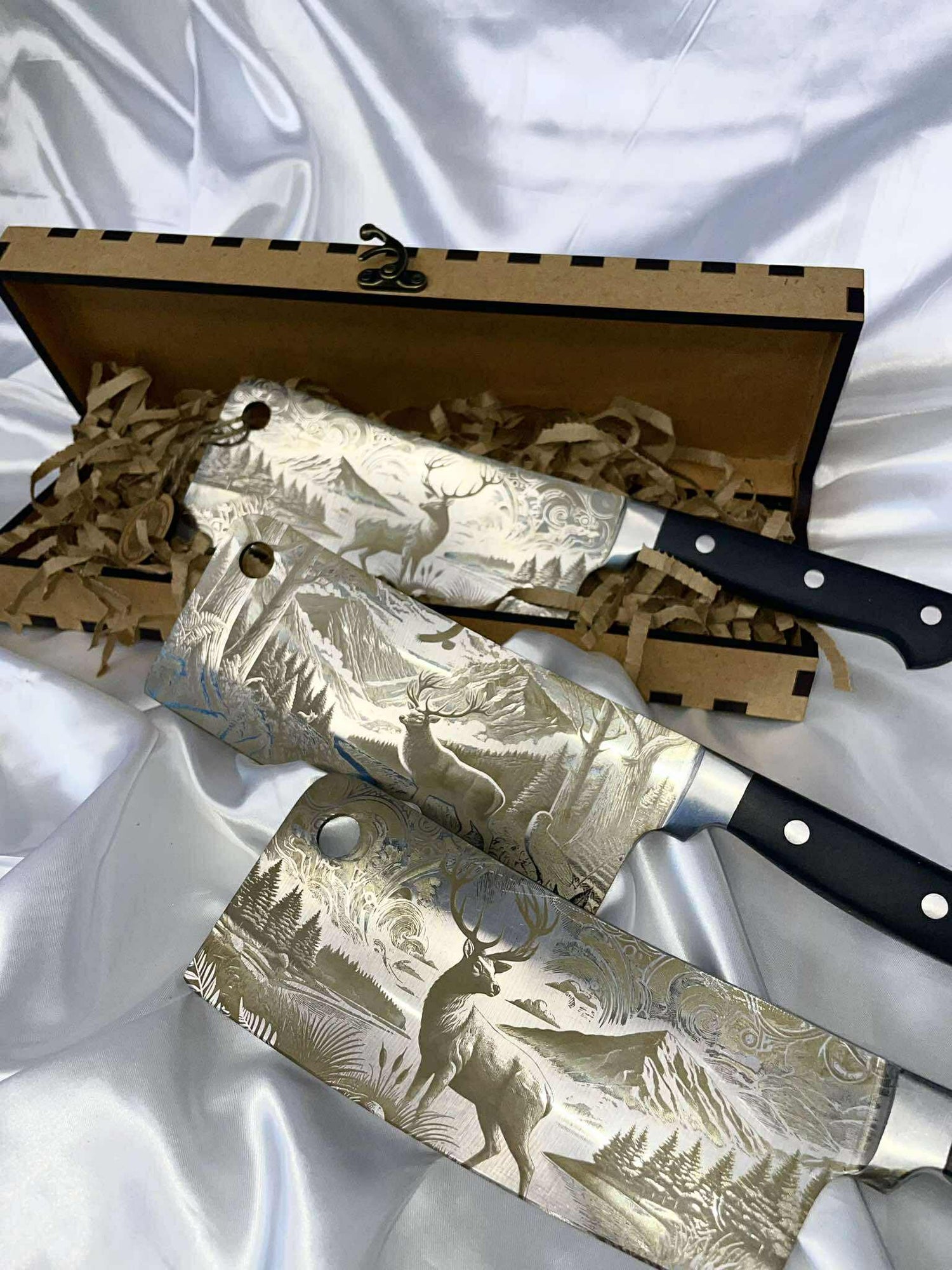 Aroha Artisan Engraved Cleavers