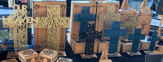 Handcrafted Lord's Prayer Cross | Te Reo Māori & English