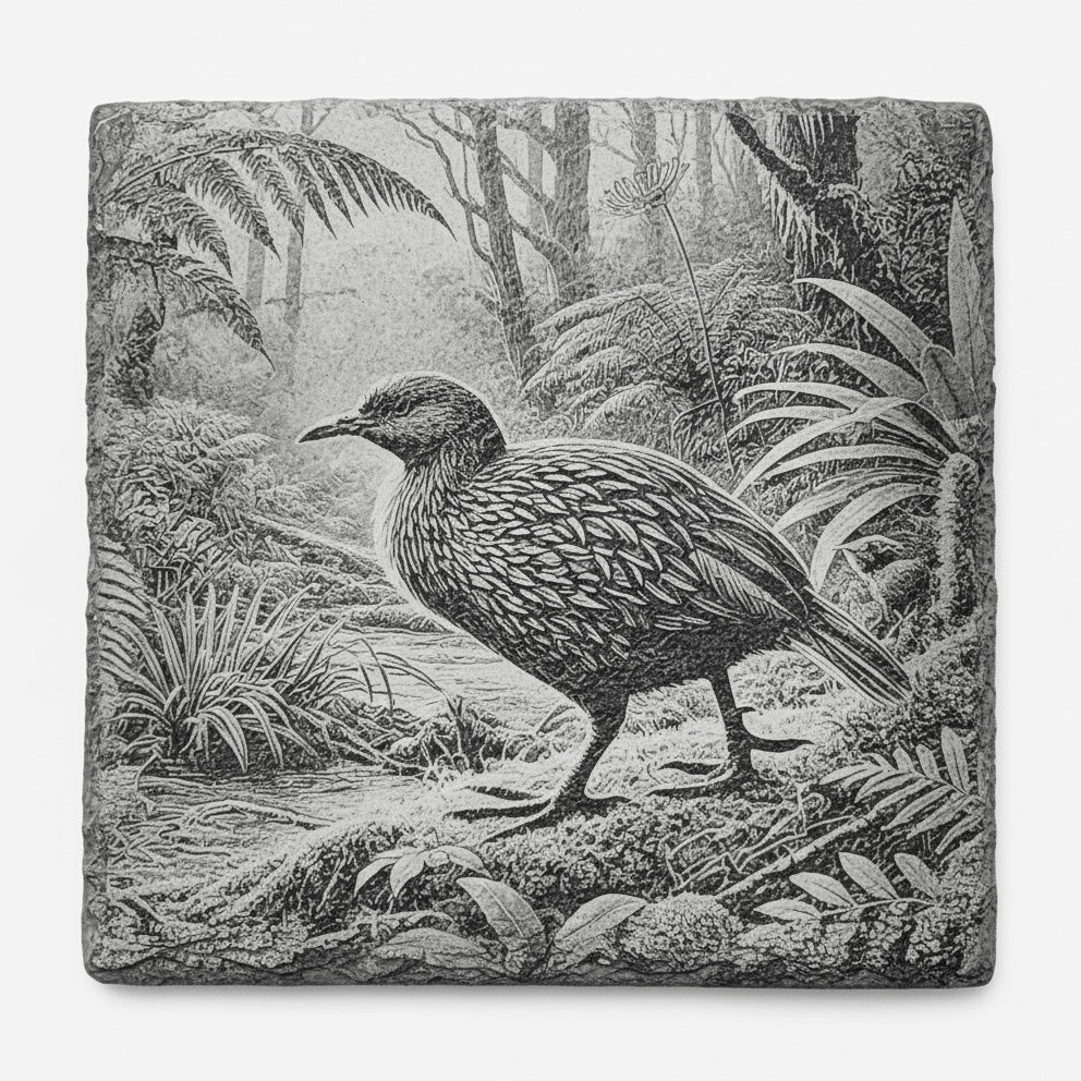 Weka engraving on one natural slate coaster